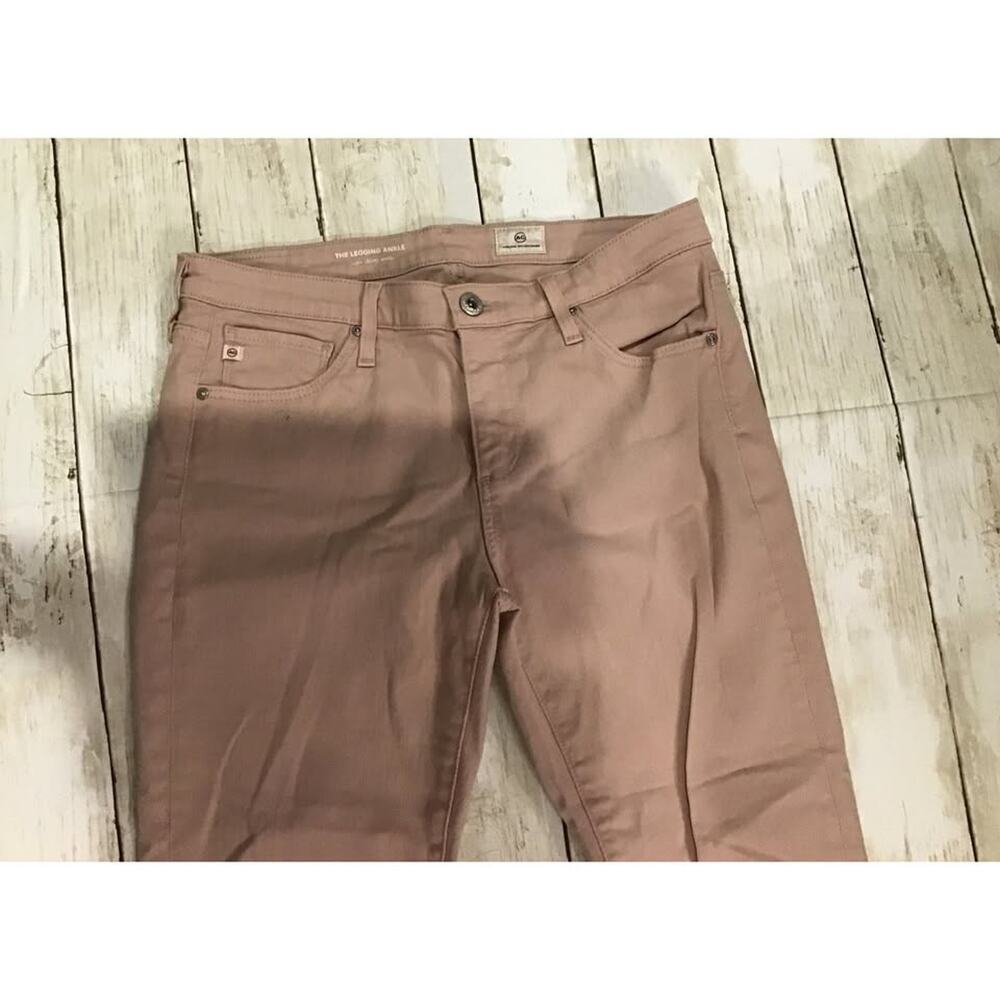 AG The Legging Super Skinny Pink Raw Hem Jeans 28 - Picture 4 of 10